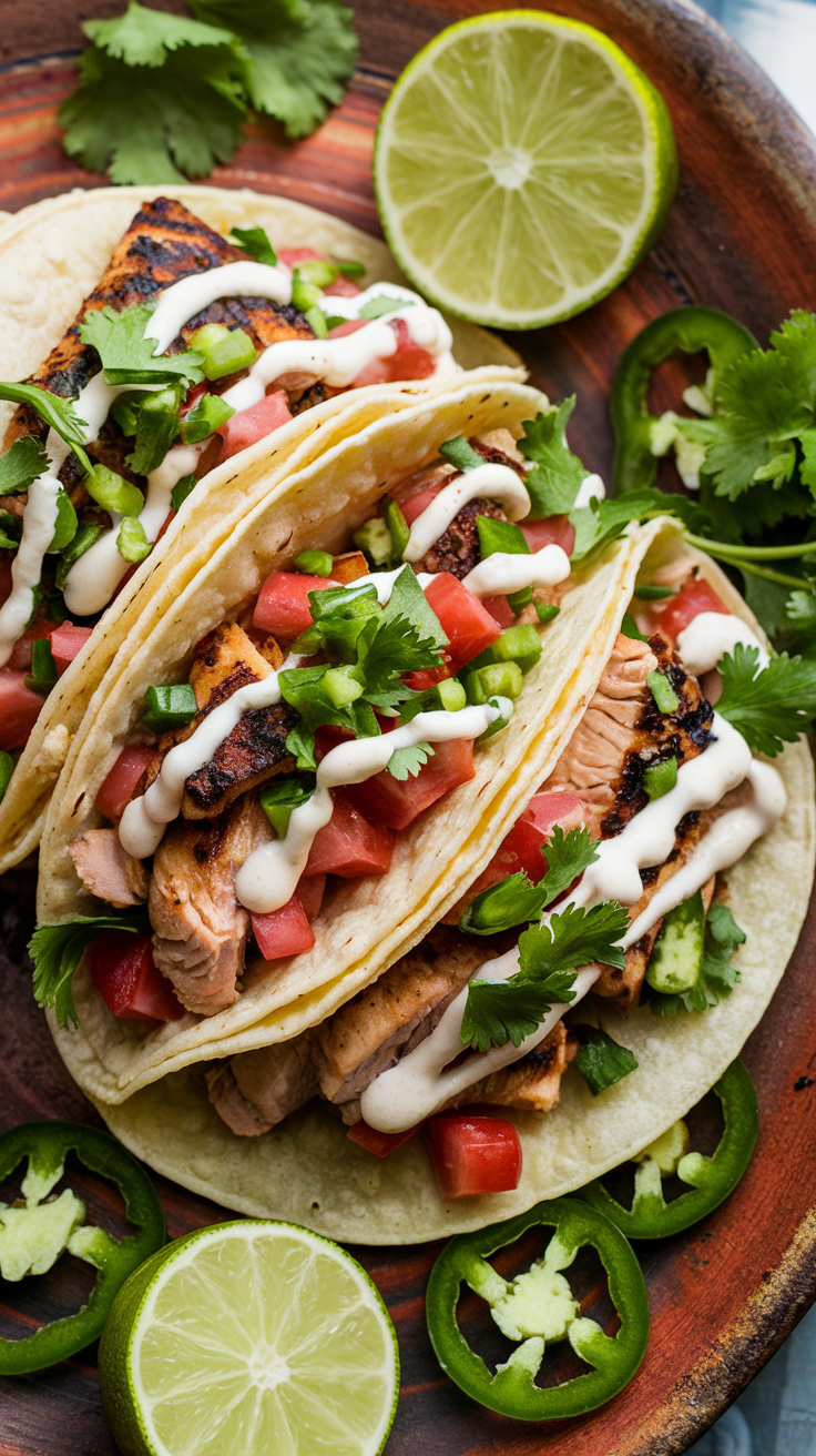 Zesty Lime Grilled Chicken Tacos